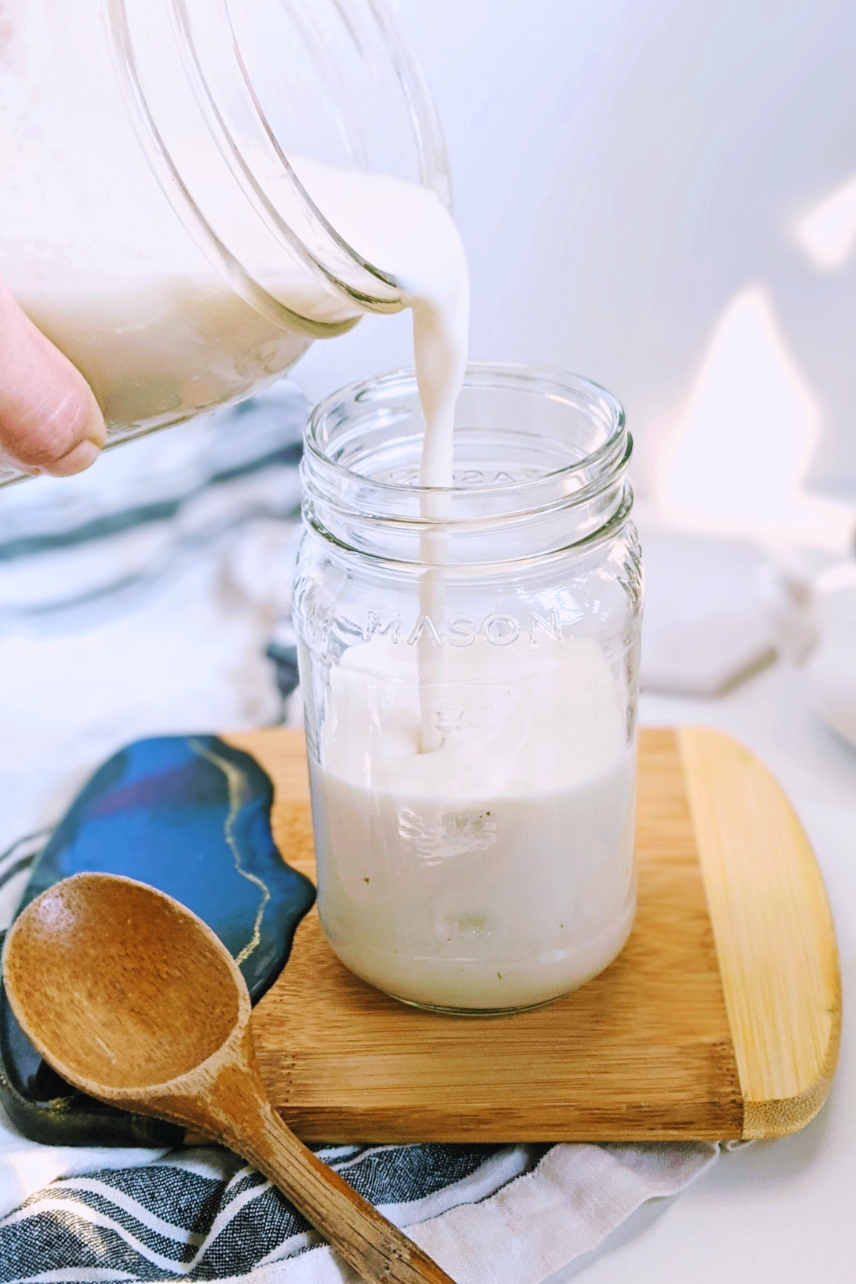 dairy free low sodium recipes healthy salt free milk with 0mg sodium made in a blender poured into a jar
